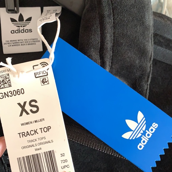 Adidas Originals Black Tracksuit Jacket 💕 NEW - Picture 6 of 7